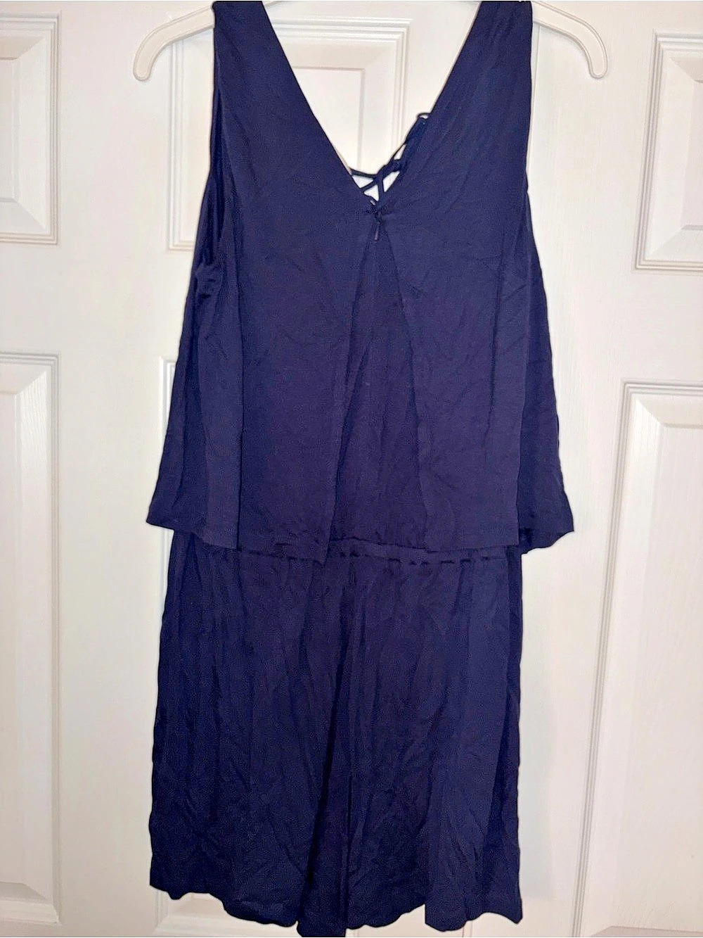 Michael Kors Navy Sleeveless Romper Size Medium NWT